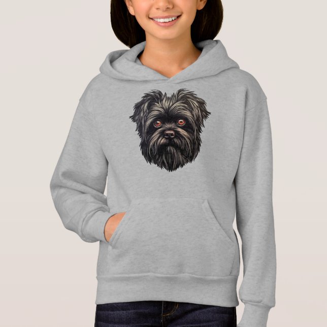 Affenpinscher Apmonkey Hund Affens Terrier T Shirt (Framsida)