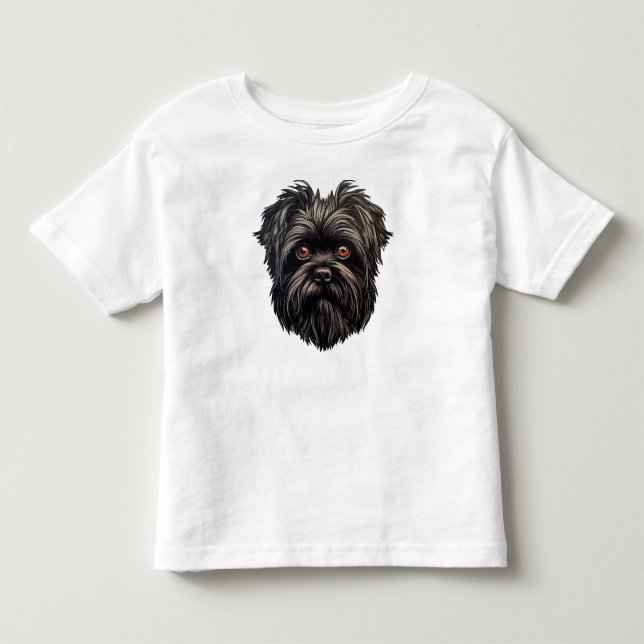 Affenpinscher Apmonkey Hund Affens Terrier T Shirt (Framsida)
