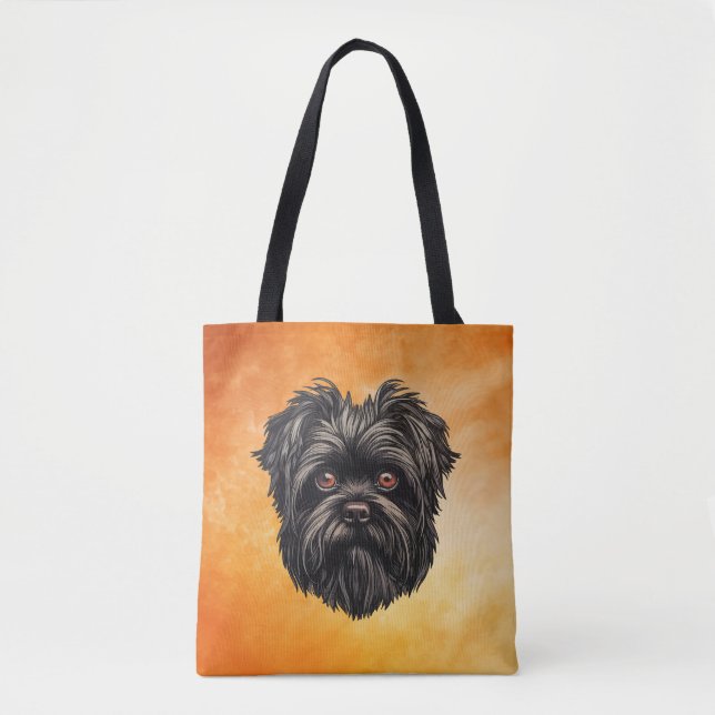 Affenpinscher Apmonkey Hund Affens Terrier Tygkasse (Framsida)