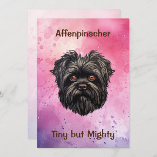 Affenpinscher Black Hund Inbjudningar