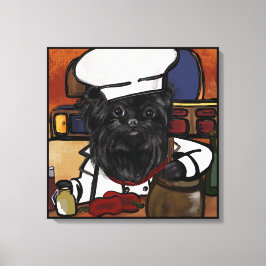 Affenpinscher Chef Canvastryck
