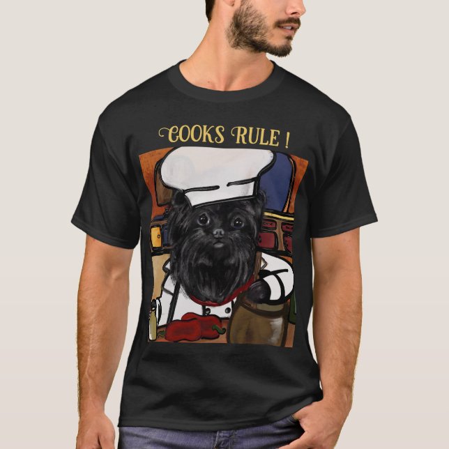 Affenpinscher Chef T Shirt (Framsida)
