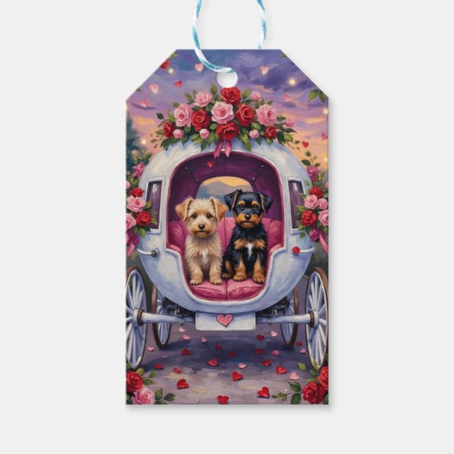 Affenpinscher Dog Valentine's Day Presentetikett (Framsidan)