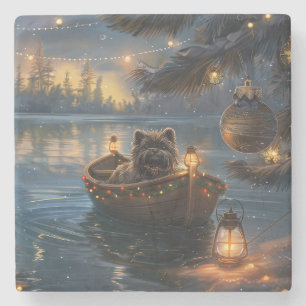 Affenpinscher Festive jul-resan Stenunderlägg