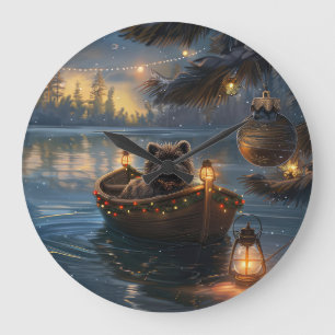 Affenpinscher Festive jul-resan Stor Klocka