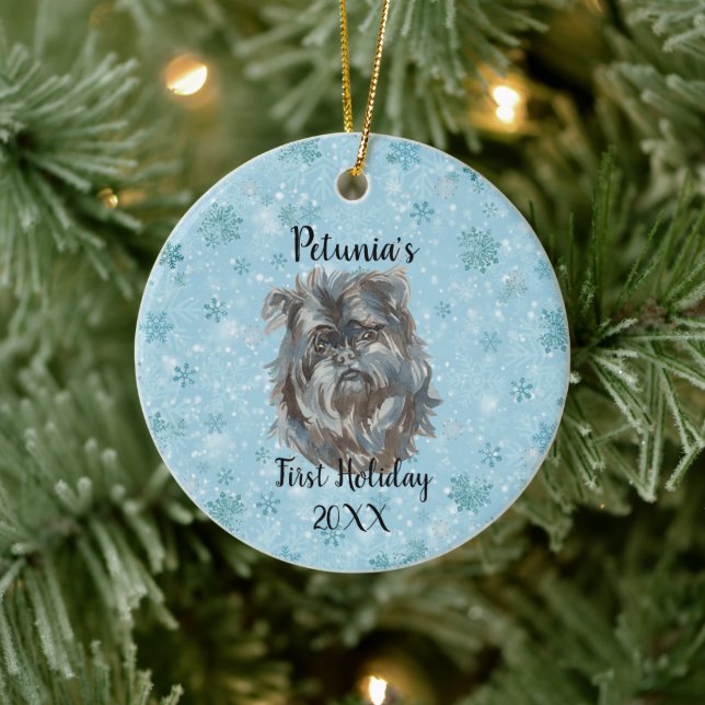 Affenpinscher First Helgdag Julgransprydnad Keramik (Träd)