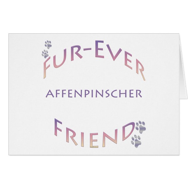 Affenpinscher Furever Hälsningskort (Framsidan Horizontal)
