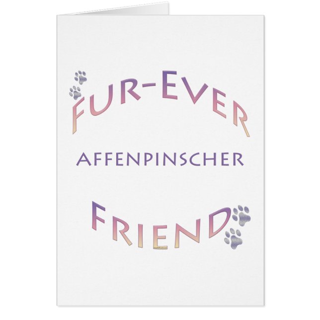 Affenpinscher Furever Hälsningskort (Framsidan)