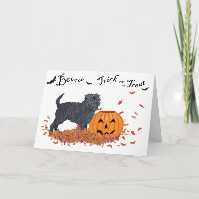 Affenpinscher Halloween Kort (Framsida)