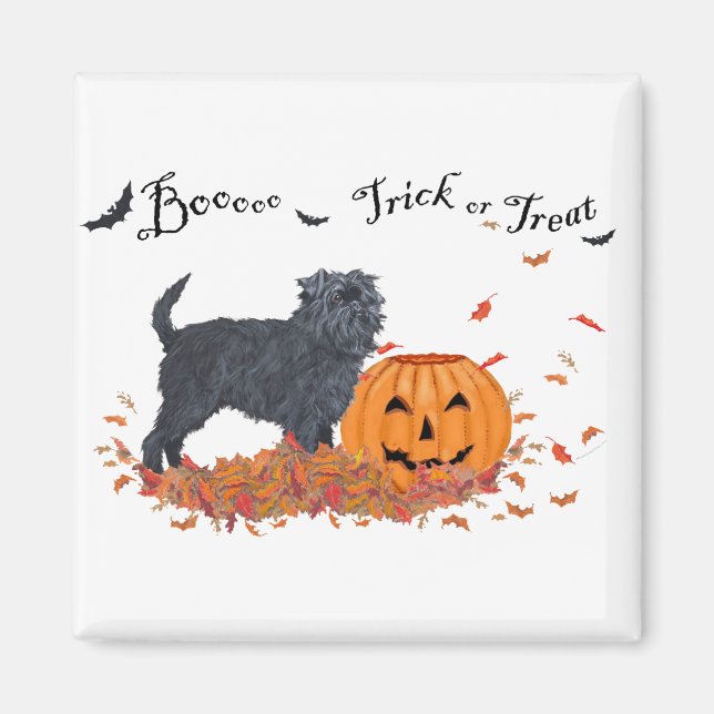 Affenpinscher Halloween Magnet (Framsidan)