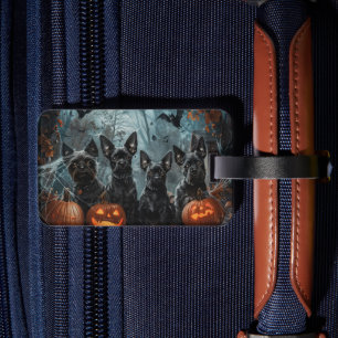 Affenpinscher Halloween Natt Hund Delight Bagagebricka