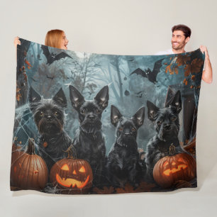 Affenpinscher Halloween Natt Hund Delight Fleecefilt