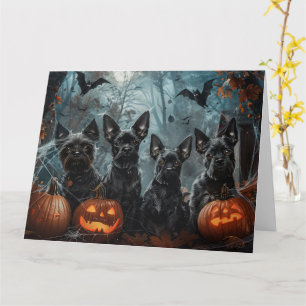 Affenpinscher Halloween Natt Hund Delight Kort