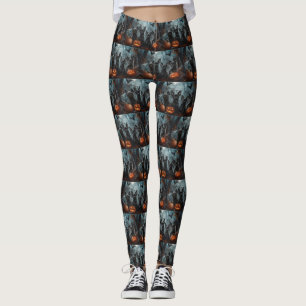Affenpinscher Halloween Natt Hund Delight Leggings