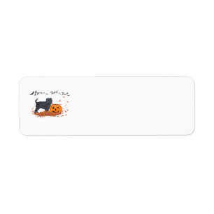 Affenpinscher Halloween returadressetiketter Returadress Etikett