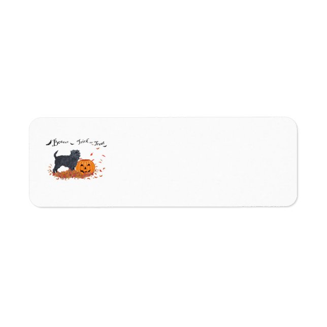 Affenpinscher Halloween-Returetiketter Returadress Etikett (Framsidan)
