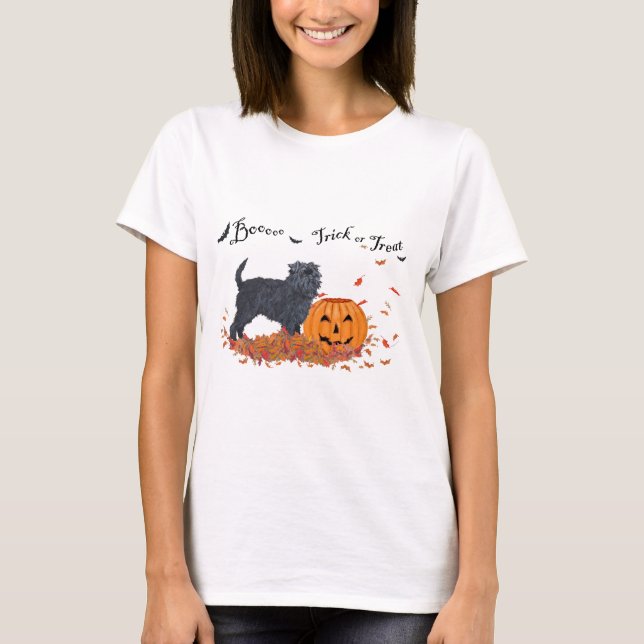 Affenpinscher Halloween T-shirt (Framsida)