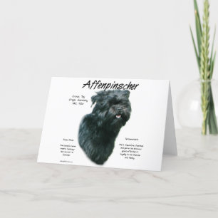 Affenpinscher-historikdesign Helgkort
