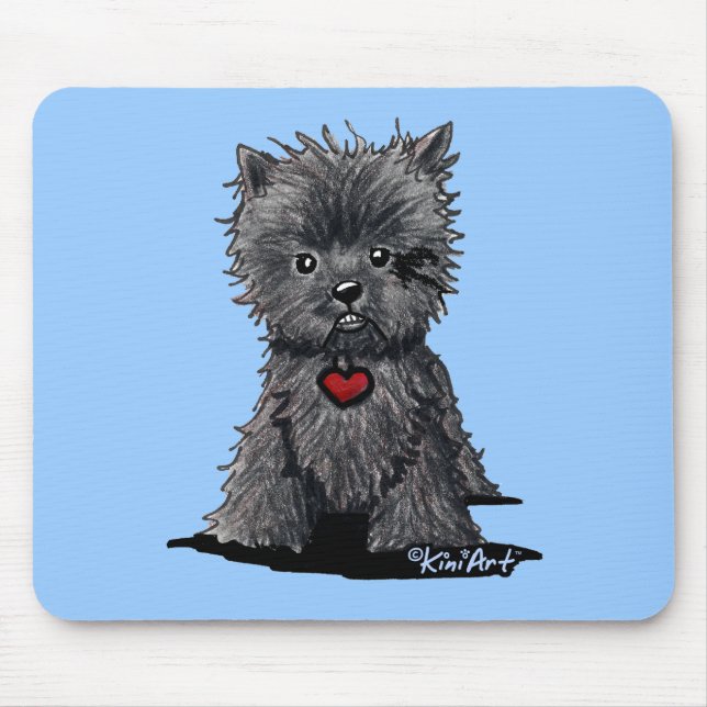 Affenpinscher Hund Art Mousepad Musmatta (Framsidan)