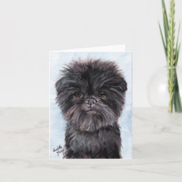 Affenpinscher Hund Art Note Card Kort