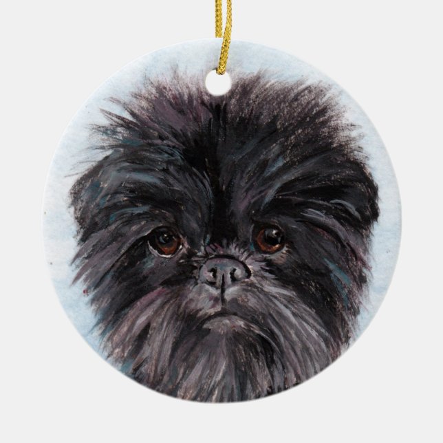 Affenpinscher Hund Art Ornament (Framsidan)