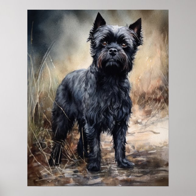 Affenpinscher Hund Art Print Poster (Framsidan)