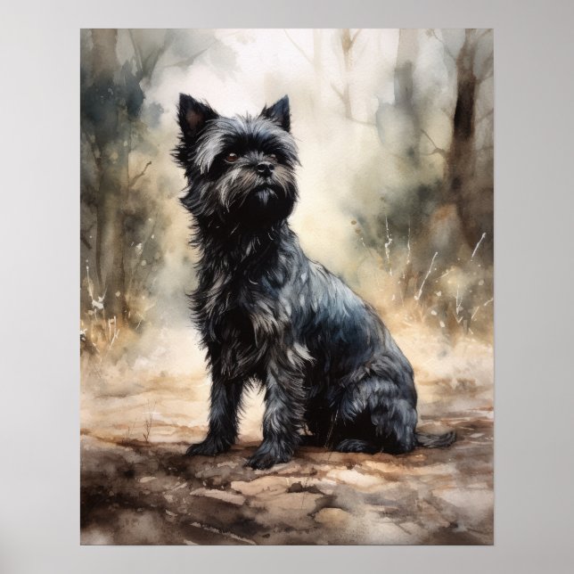 Affenpinscher Hund Art Print Poster (Framsidan)