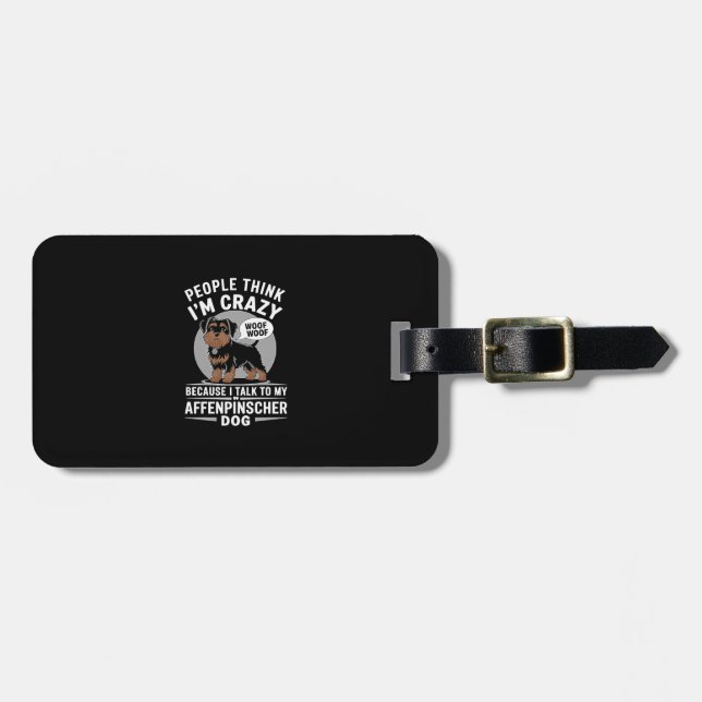 Affenpinscher hund  bagagebricka (Horisontell Framsida)