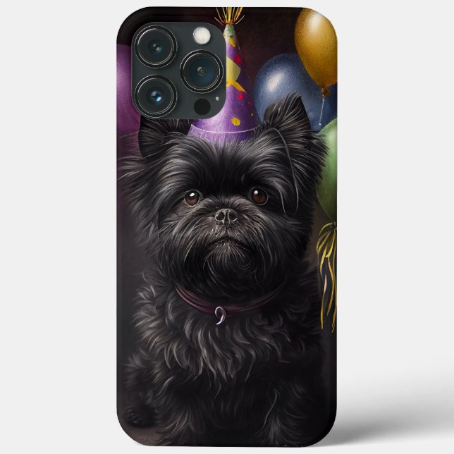 Affenpinscher Hund Birthday Balloons (Baksida)