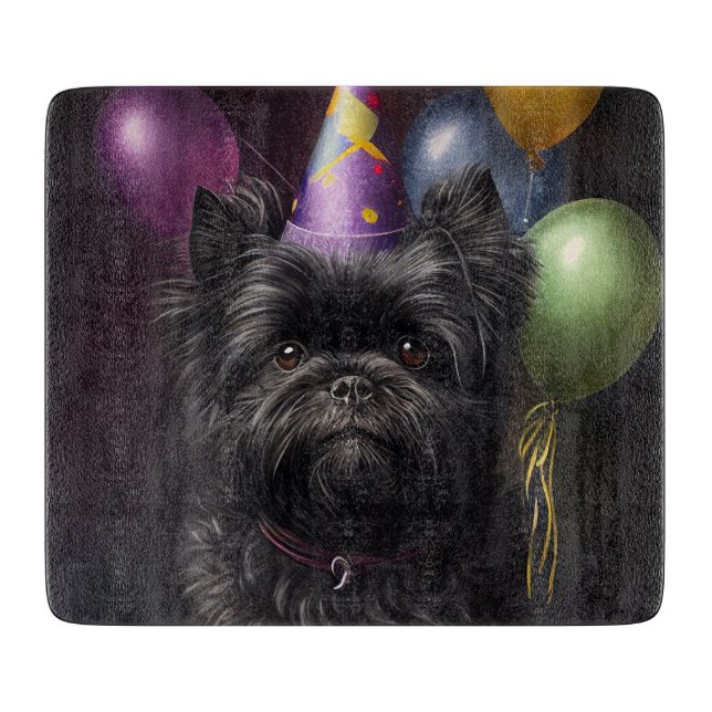 Affenpinscher Hund Födelsedagsballonger (Framsidan)