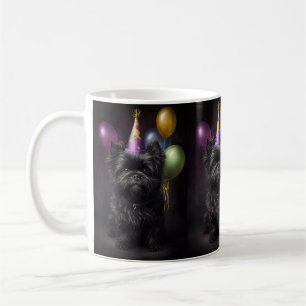 Affenpinscher Hund Födelsedagsballonger Kaffemugg