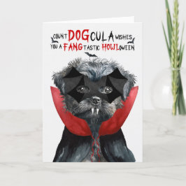 Affenpinscher Hund Funny Count DOGcula Halloween Helgkort