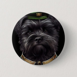 Affenpinscher hund i St. Patricks dag dräkt Knapp