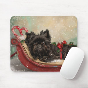 Affenpinscher Hund jul - julafton Musmatta