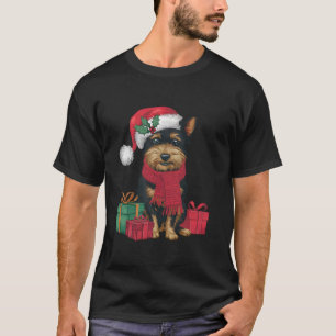 Affenpinscher Hund jul Party Helgdag Santa T Shirt