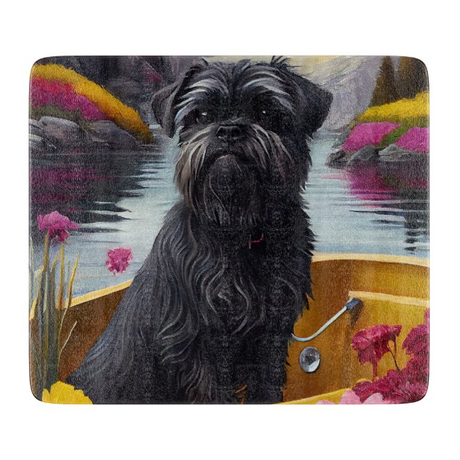 Affenpinscher Hund på en Paddle: ett Sceniskt Även (Framsidan)