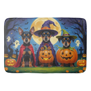 Affenpinscher Hundar Pumpa Halloween Roligt Badrumsmatta