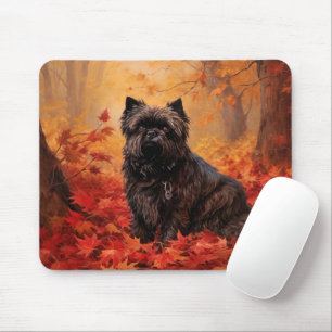 Affenpinscher i Höst löv Fall Inspired Musmatta