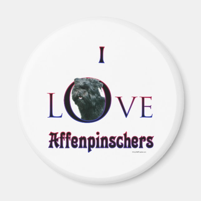 Affenpinscher I Kärlek Magnet (Framsidan)