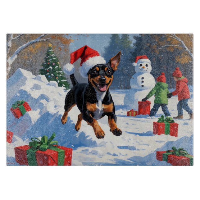 Affenpinscher jul Festive Snö Scene (Framsidan)