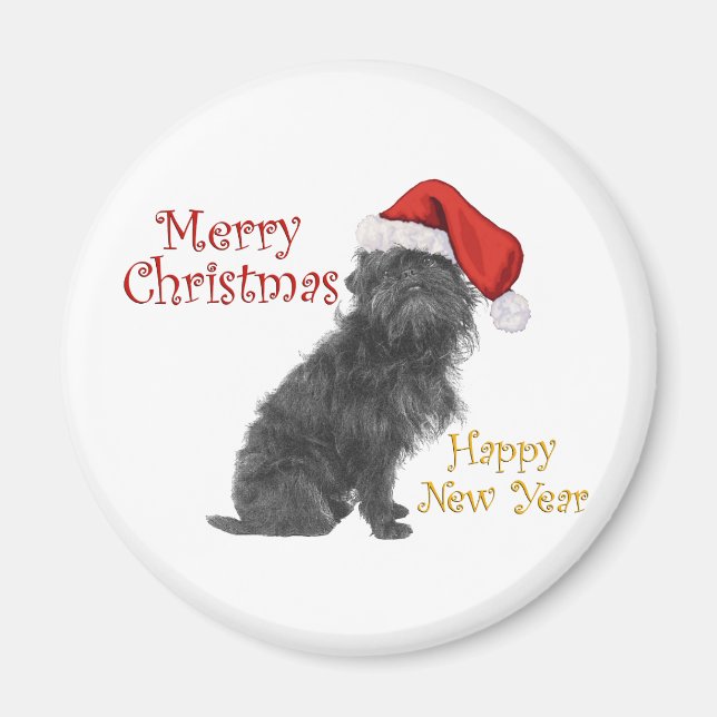 Affenpinscher jul magnet (Framsidan)