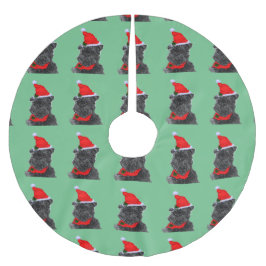 Affenpinscher jul Merry Julgransmatta Borstad Polyester