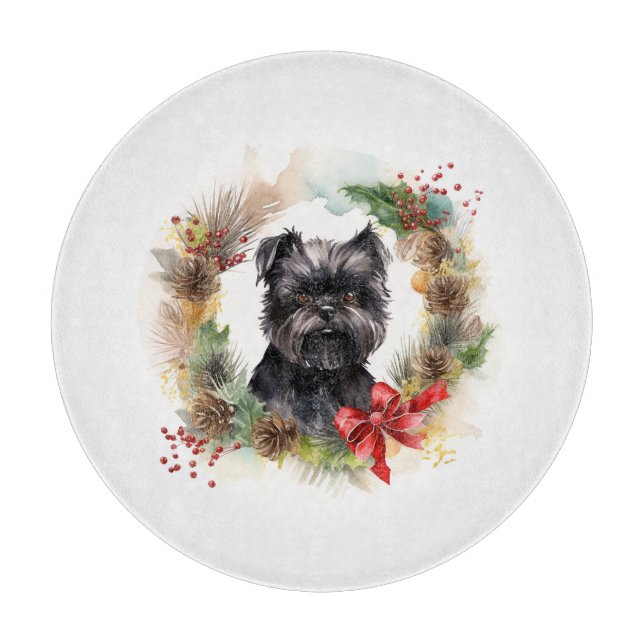Affenpinscher Jul Utandning Festive Valp (Framsidan)