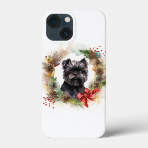 Affenpinscher Jul Utandning Festive Valp