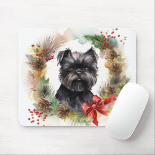 Affenpinscher Jul Utandning Festive Valp Musmatta