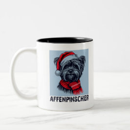 Affenpinscher - juldesign Två-Tonad mugg