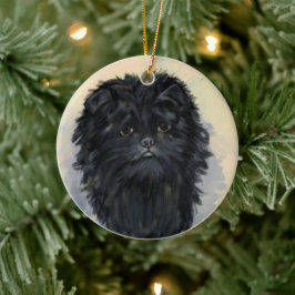 Affenpinscher Julgransprydnad Keramik