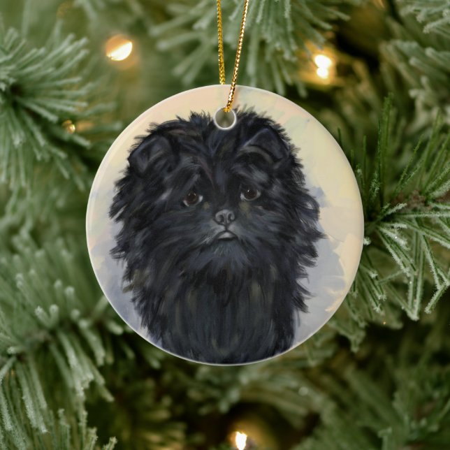 Affenpinscher Julgransprydnad Keramik (Träd)