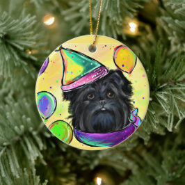 Affenpinscher Julgransprydnad Keramik