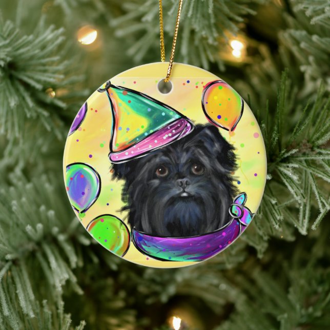 Affenpinscher Julgransprydnad Keramik (Träd)